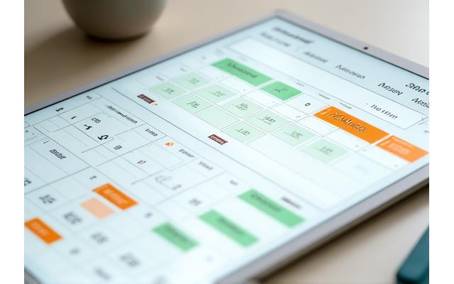 Interfaz de un calendario de reservas intuitivo mostrando horarios disponibles para consultas, simulando la facilidad de uso del sistema de VidayBien.