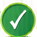 Icono de un sello de aprobación con una hoja