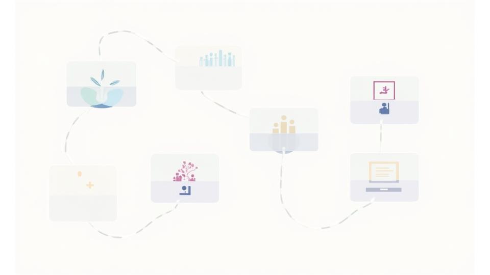 Infografía que compara visualmente los diferentes programas de mindfulness ofrecidos, destacando sus beneficios y formatos (online, presencial, individual).